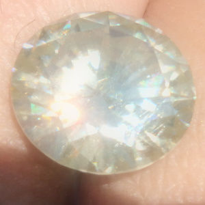 Huge off white moissanite 3.49ct 10.4 mm loose